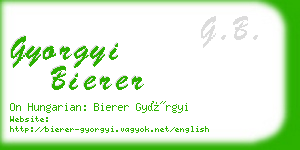 gyorgyi bierer business card